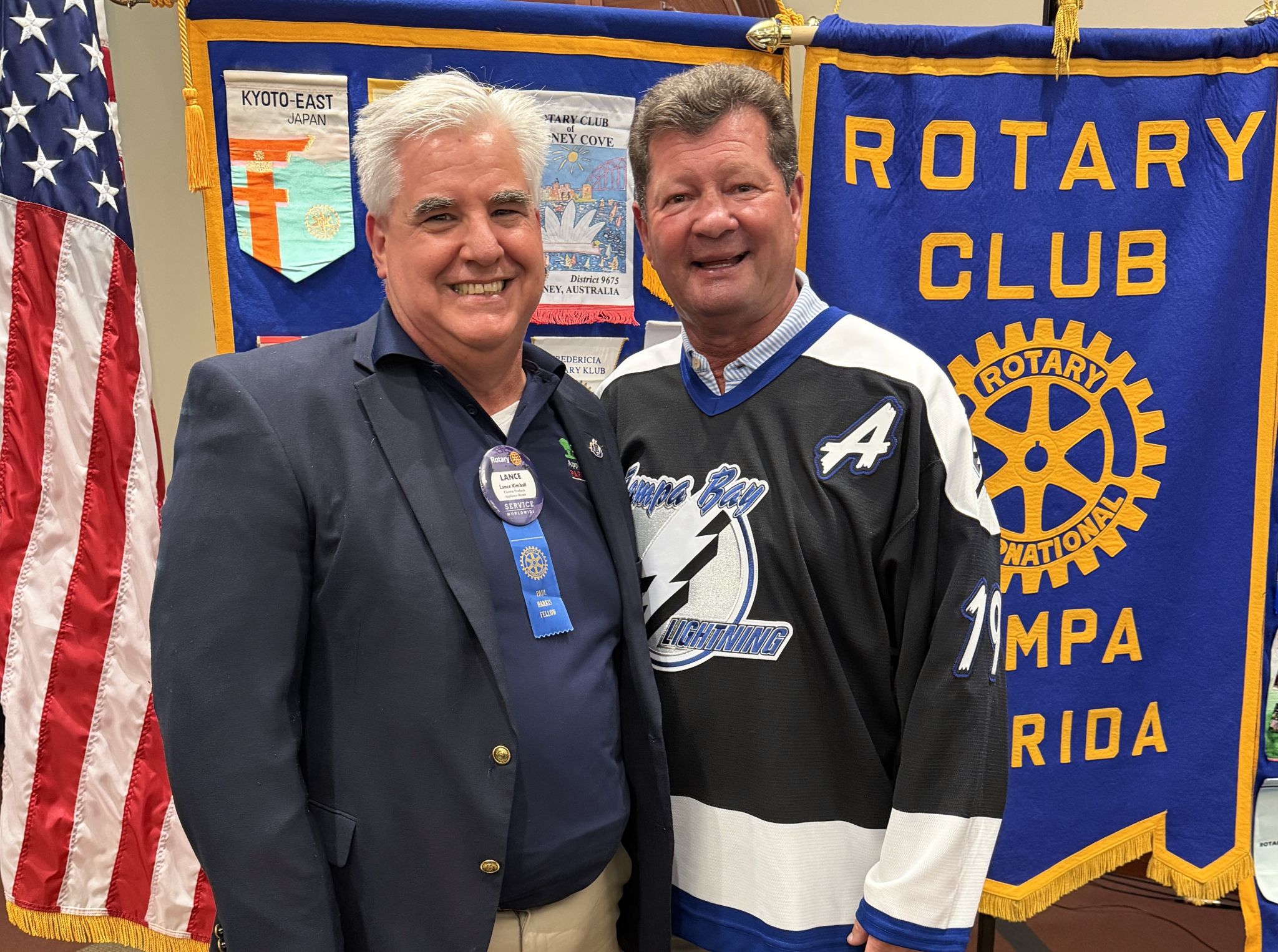 Lance with fellow Rotary members