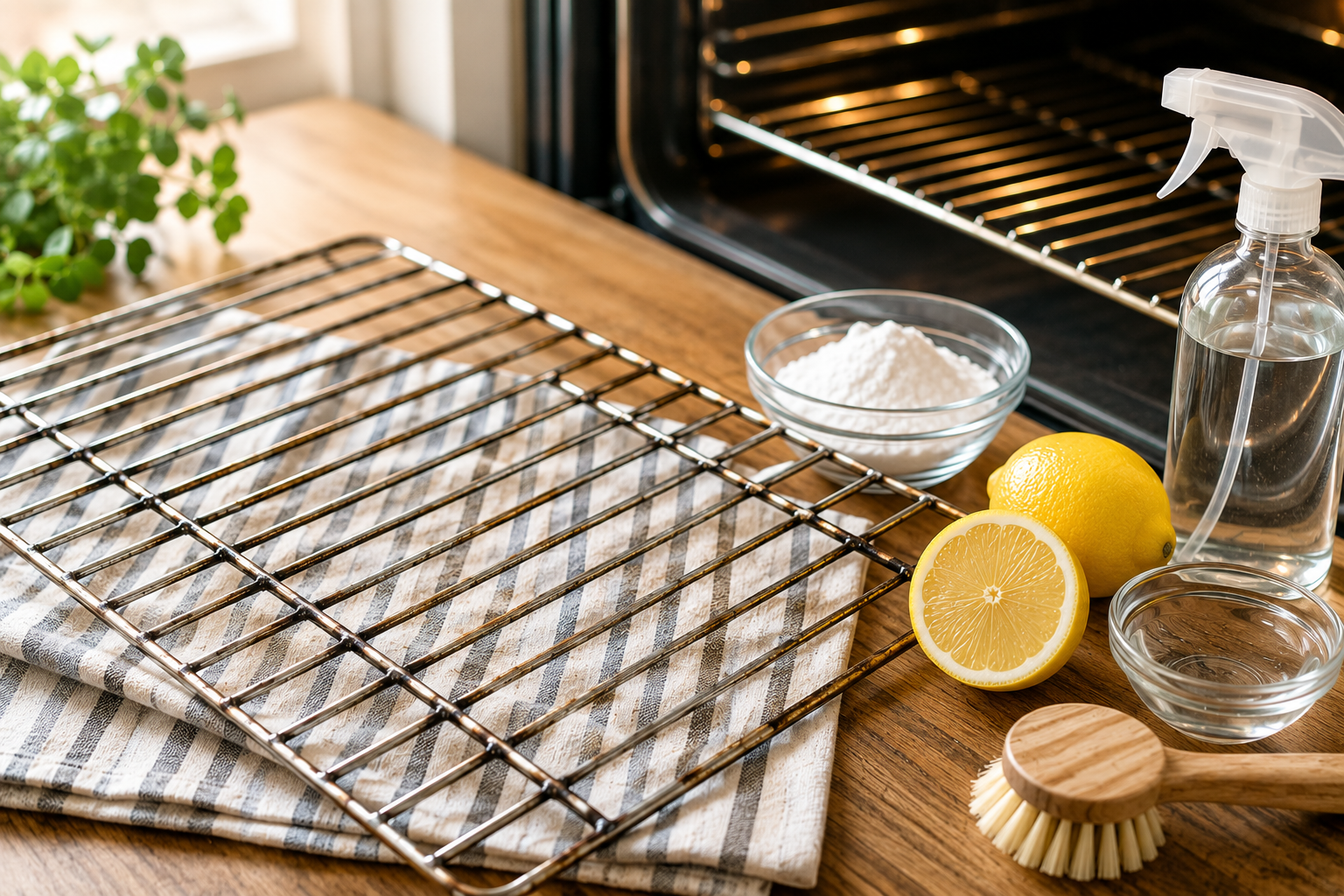 clean oven racks without harsh chemicals